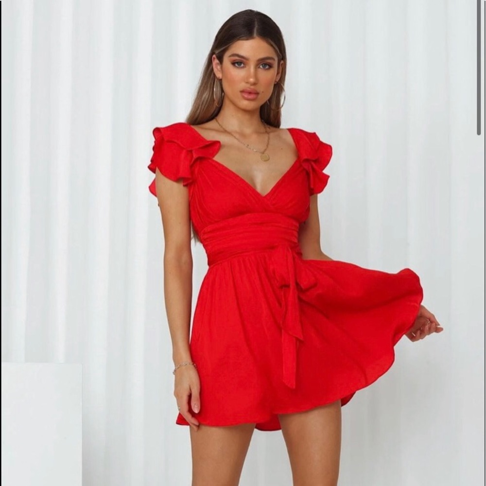 HOMECOMING DRESS RED HELLO MOLLY